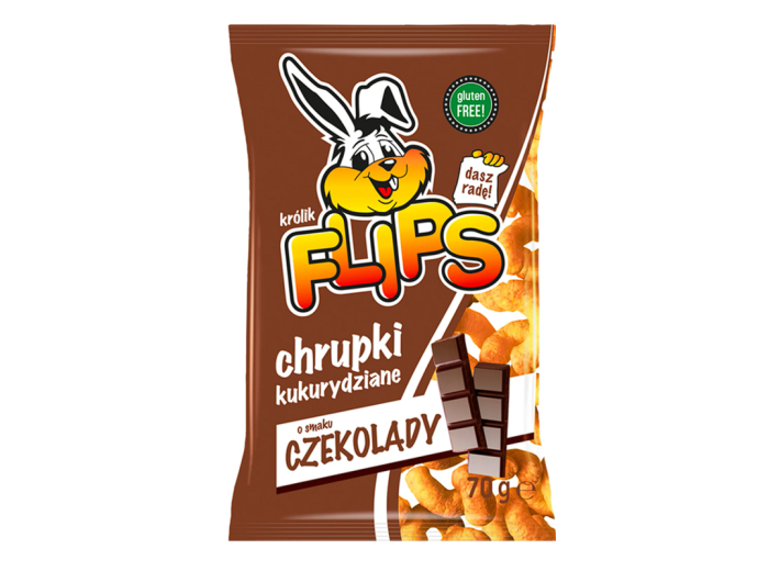 Maisnacks med sjokolade Flips 70g