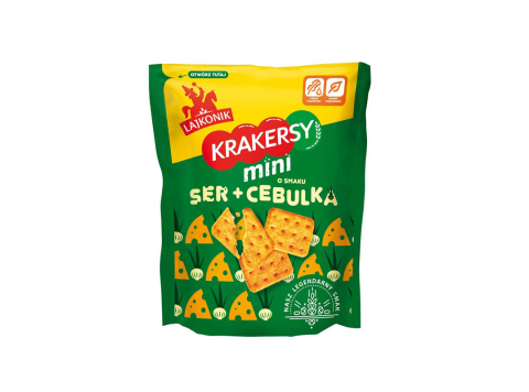 Mini kjeks med ost og løk Lajkonik 100g